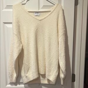 Old Navy Soft Cream V-Neck Sweater